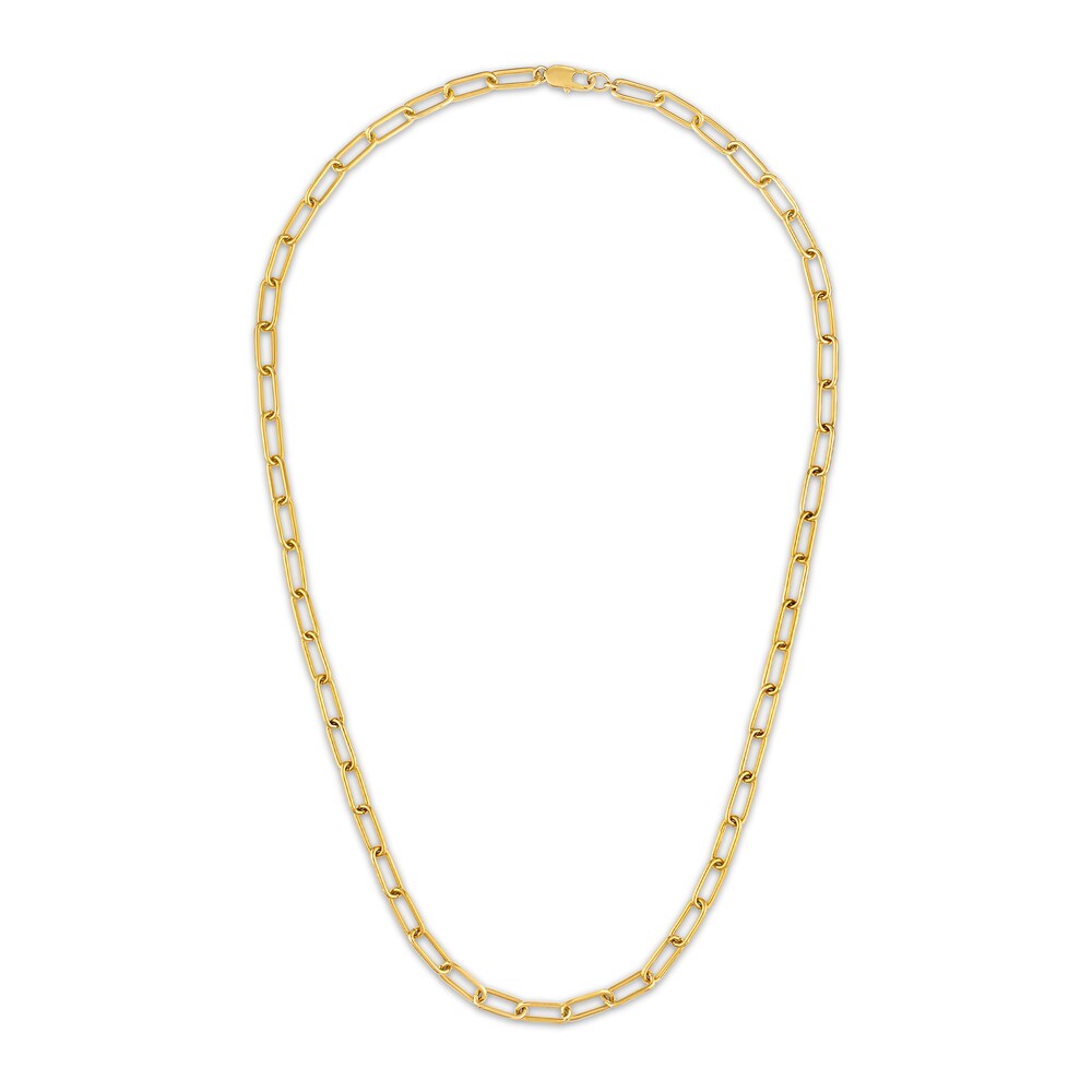 Paperclip Chain Necklace/ Set Yellow Ion-Plated Stainless Steel 18\" qs9Ot3mc Paperclip Chain Necklace/ Set Yellow Ion-Plated Stainless Steel 18\" qs9Ot3mc