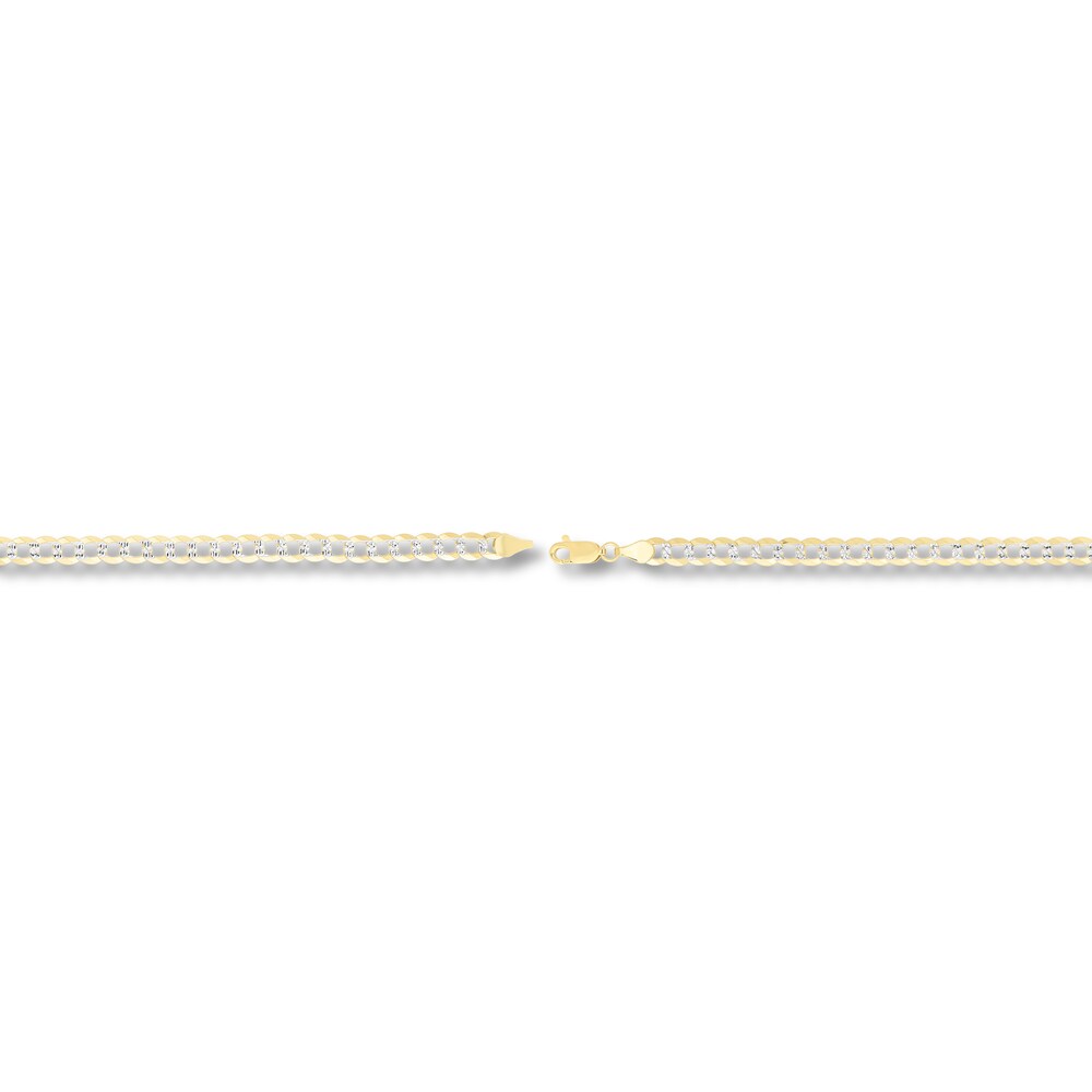 Pave Curb Chain Bracelet 14K Yellow Gold 8.5\" qstKT4uf Pave Curb Chain Bracelet 14K Yellow Gold 8.5\" qstKT4uf