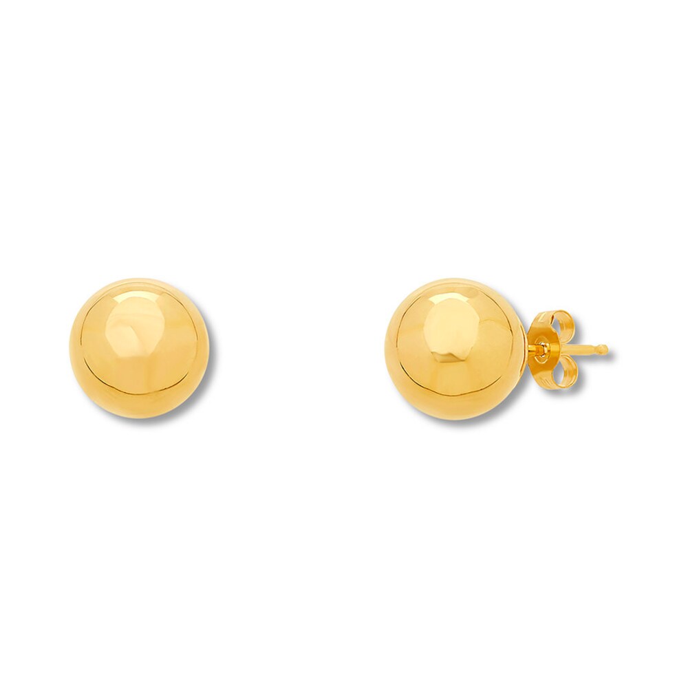 Round Ball Stud Earrings 10K Yellow Gold r5W4rvf6 Round Ball Stud Earrings 10K Yellow Gold r5W4rvf6