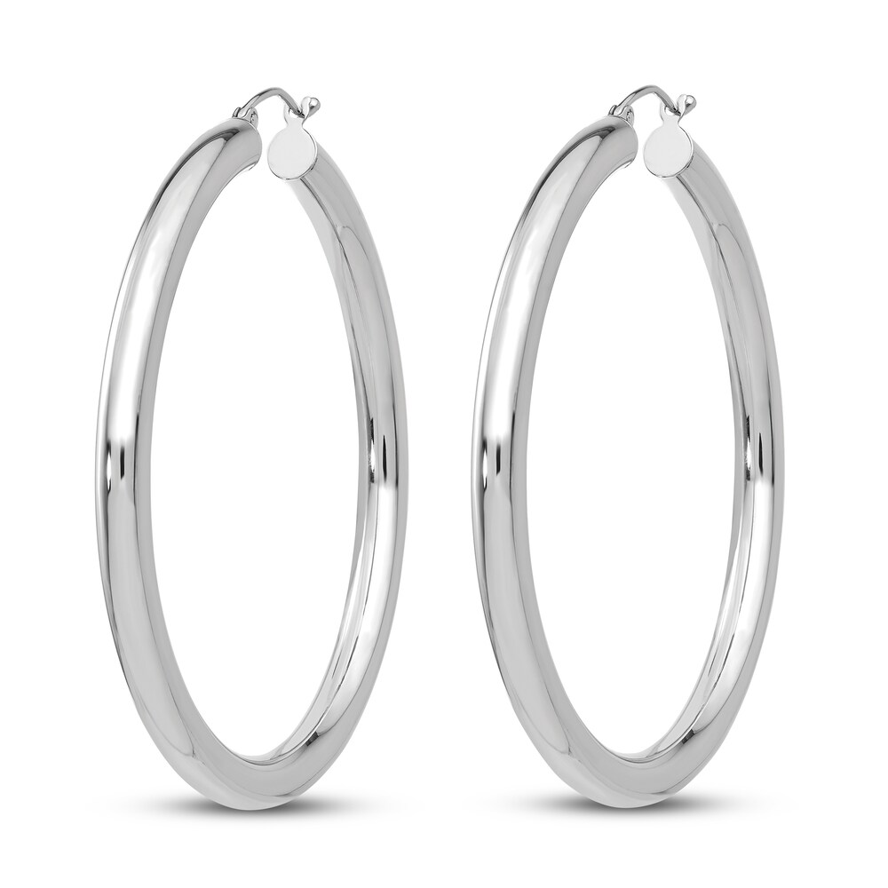Lightweight Tube Hoop Earrings 14K White Gold rG6drbvz Lightweight Tube Hoop Earrings 14K White Gold rG6drbvz