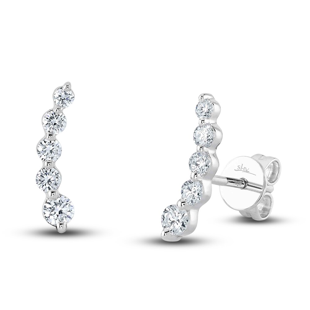 Shy Creation Diamond Climber Earrings 1/2 ct tw Round 14K White Gold SC55022685 rGXgzoJz Shy Creation Diamond Climber Earrings 1/2 ct tw Round 14K White Gold SC55022685 rGXgzoJz