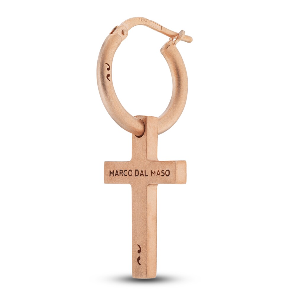 Marco Dal Maso Men's Cross Mono Hoop Earring Sterling Silver/18K Rose Gold-Plated rHeUqpjz Marco Dal Maso Men's Cross Mono Hoop Earring Sterling Silver/18K Rose Gold-Plated rHeUqpjz