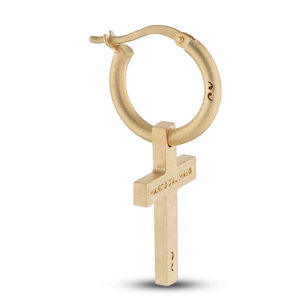 Marco Dal Maso Men\'s Cross Mono Hoop Earring Sterling Silver rMruhvet Marco Dal Maso Men\'s Cross Mono Hoop Earring Sterling Silver rMruhvet