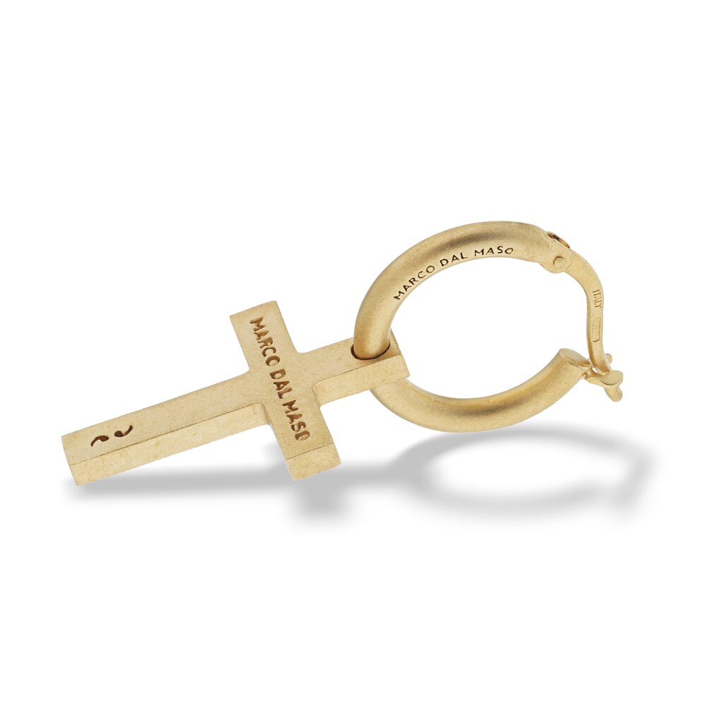 Marco Dal Maso Men\'s Cross Mono Hoop Earring Sterling Silver rMruhvet Marco Dal Maso Men\'s Cross Mono Hoop Earring Sterling Silver rMruhvet
