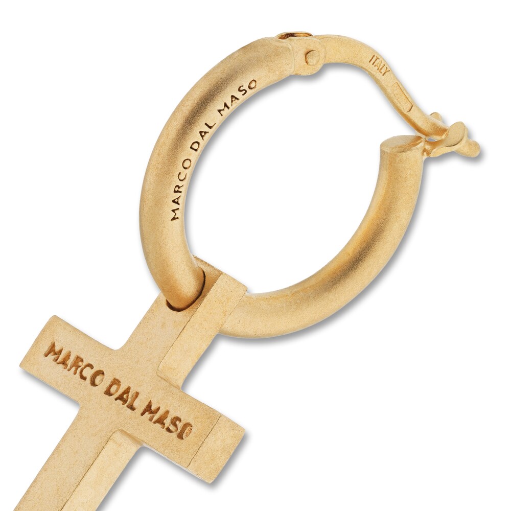 Marco Dal Maso Men\'s Cross Mono Hoop Earring Sterling Silver rMruhvet Marco Dal Maso Men\'s Cross Mono Hoop Earring Sterling Silver rMruhvet