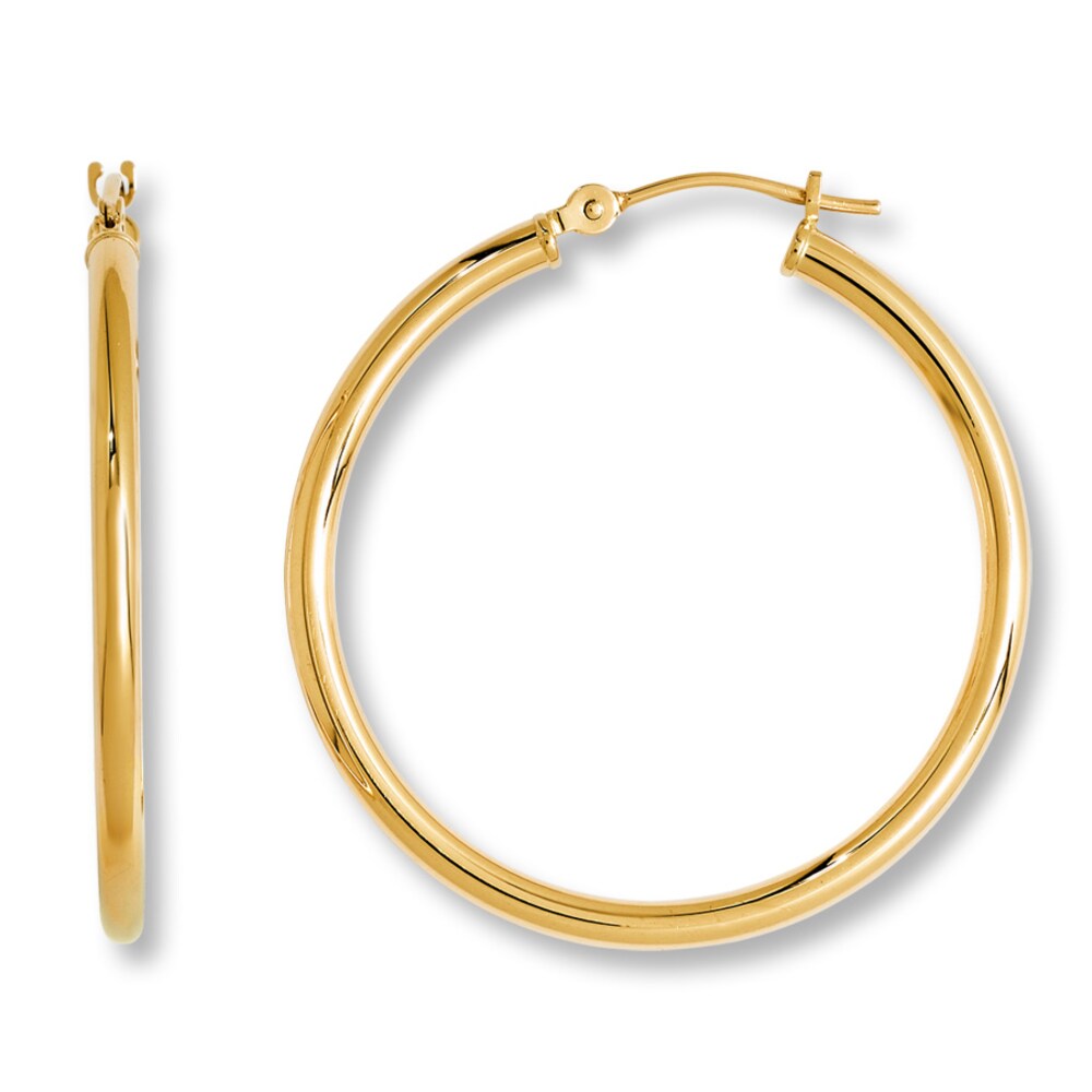 Hoop Earrings 14K Yellow Gold 30mm rQwO2dwY Hoop Earrings 14K Yellow Gold 30mm rQwO2dwY