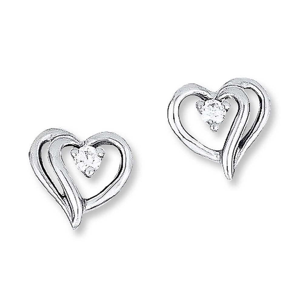 Heart Earrings 1/20 ct tw Diamonds 14K White Gold rXW6LVjV Heart Earrings 1/20 ct tw Diamonds 14K White Gold rXW6LVjV