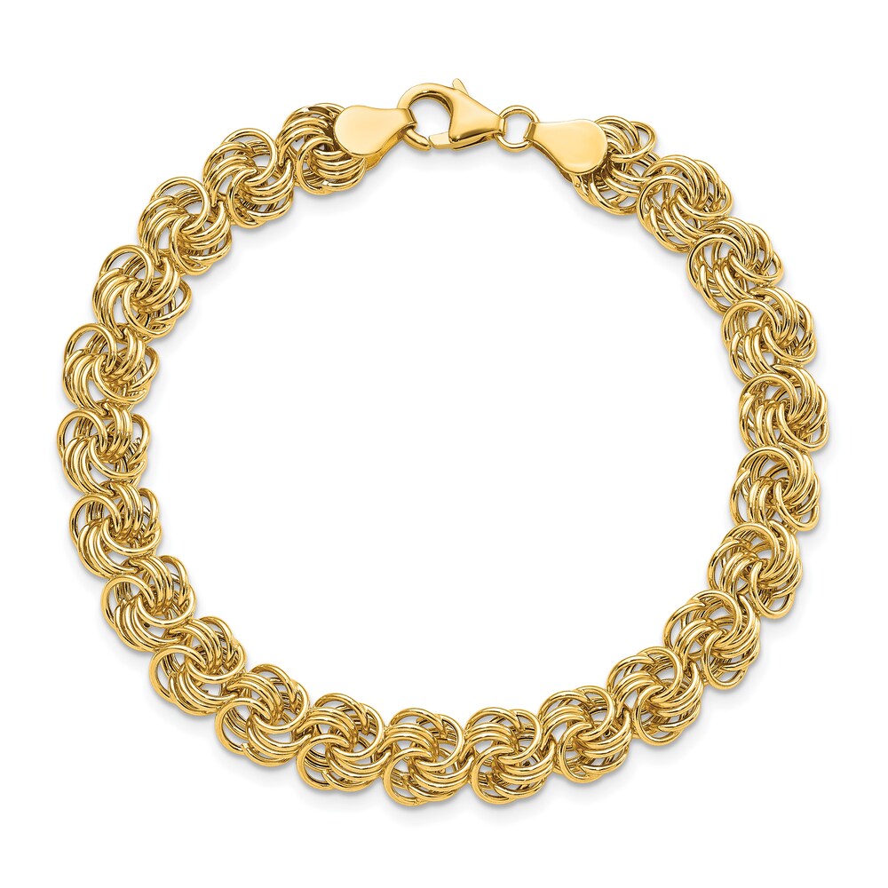 Circle Fancy Link Bracelet 14K Yellow Gold 7.5" rbkIgTuj Circle Fancy Link Bracelet 14K Yellow Gold 7.5" rbkIgTuj