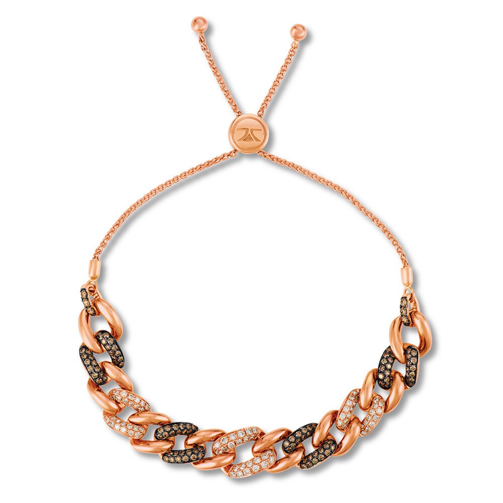 Le Vian Diamond Bolo Bracelet 1-1/4 ct tw 14K Strawberry Gold riyGuGTX Le Vian Diamond Bolo Bracelet 1-1/4 ct tw 14K Strawberry Gold riyGuGTX