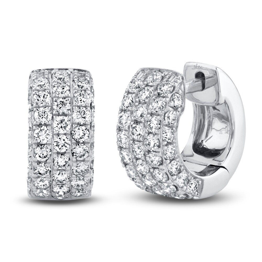 Shy Creation Diamond Pave Earrings 1 ct tw Round 14K White Gold SC55010789 rmdLBGvj Shy Creation Diamond Pave Earrings 1 ct tw Round 14K White Gold SC55010789 rmdLBGvj
