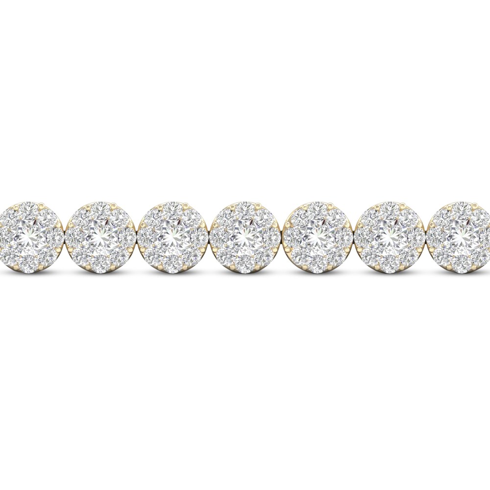 Diamond Bolo Bracelet 1 ct tw Round 14K Yellow Gold rtqZJBLD