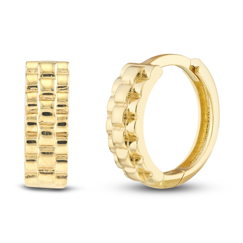 Basketweave Huggie Earrings 14K Yellow Gold rvRbXAyv Basketweave Huggie Earrings 14K Yellow Gold rvRbXAyv