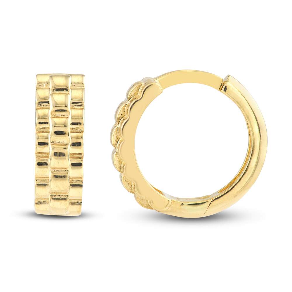 Basketweave Huggie Earrings 14K Yellow Gold rvRbXAyv Basketweave Huggie Earrings 14K Yellow Gold rvRbXAyv