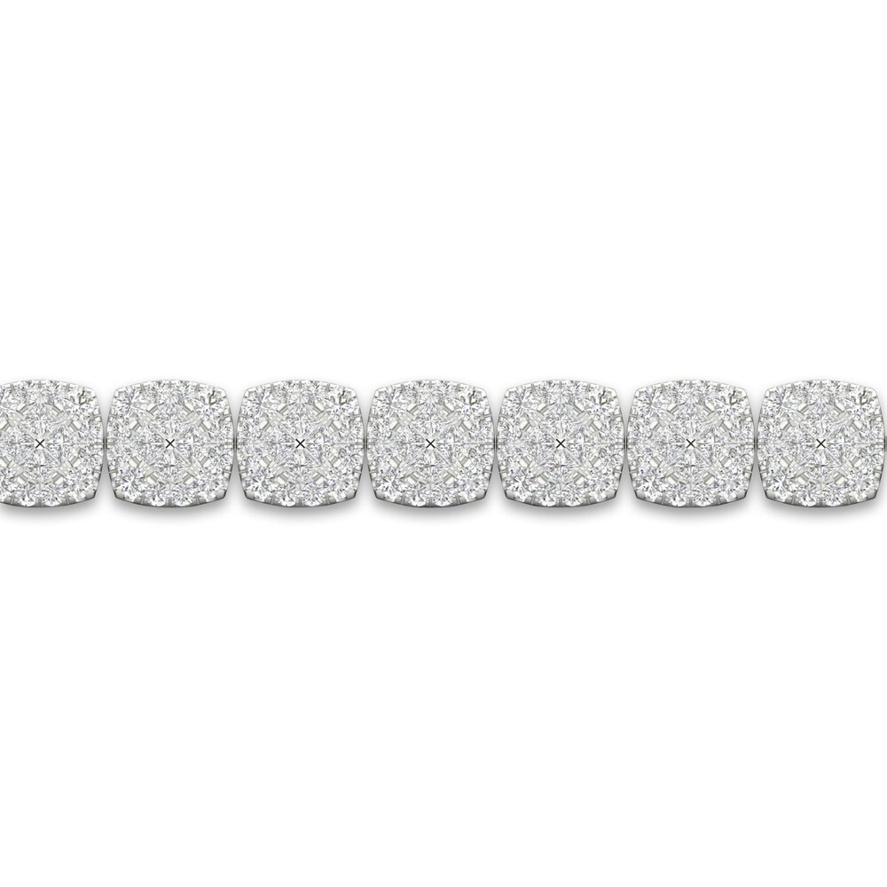 Diamond Line Bracelet 5 ct tw Princess/Round 14K White Gold s7y4bp0Z Diamond Line Bracelet 5 ct tw Princess/Round 14K White Gold s7y4bp0Z