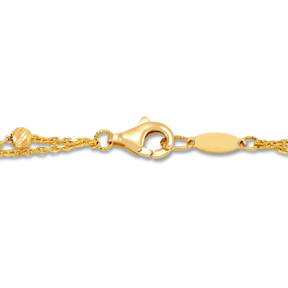 Italia D\'Oro Bar & Bead Double Row Bracelet 14K Yellow Gold s97lKYQW Italia D\'Oro Bar & Bead Double Row Bracelet 14K Yellow Gold s97lKYQW