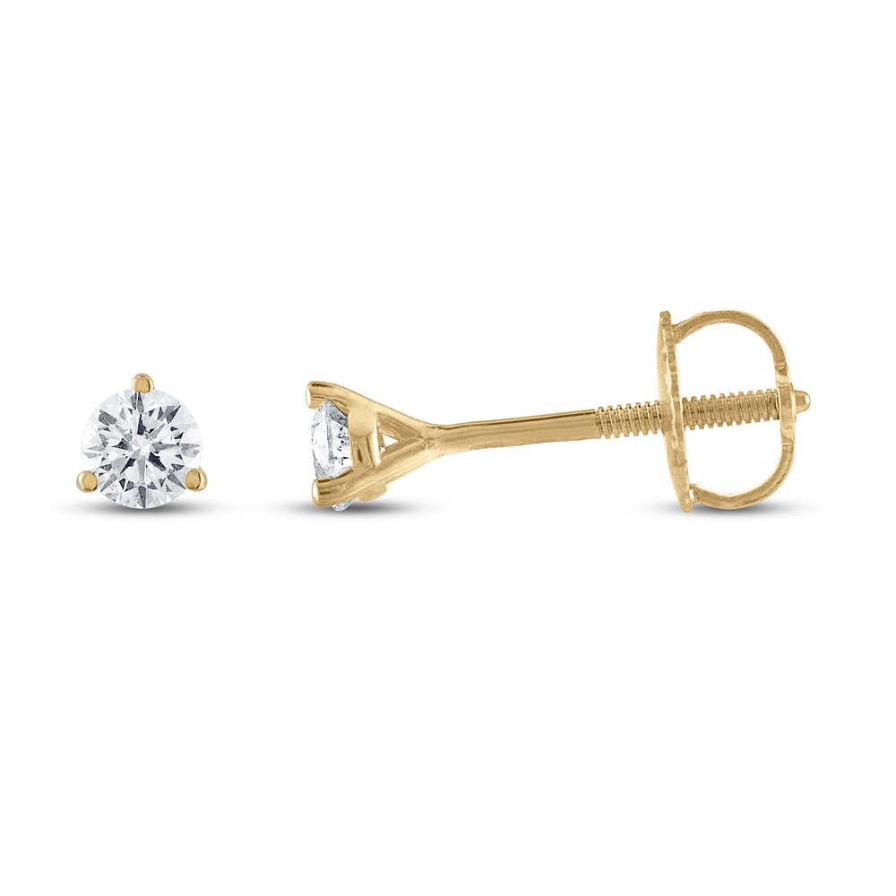 Diamond Solitaire Earrings 1/4 ct tw Round 18K Yellow Gold (SI2/I) sKhPe3cb Diamond Solitaire Earrings 1/4 ct tw Round 18K Yellow Gold (SI2/I) sKhPe3cb