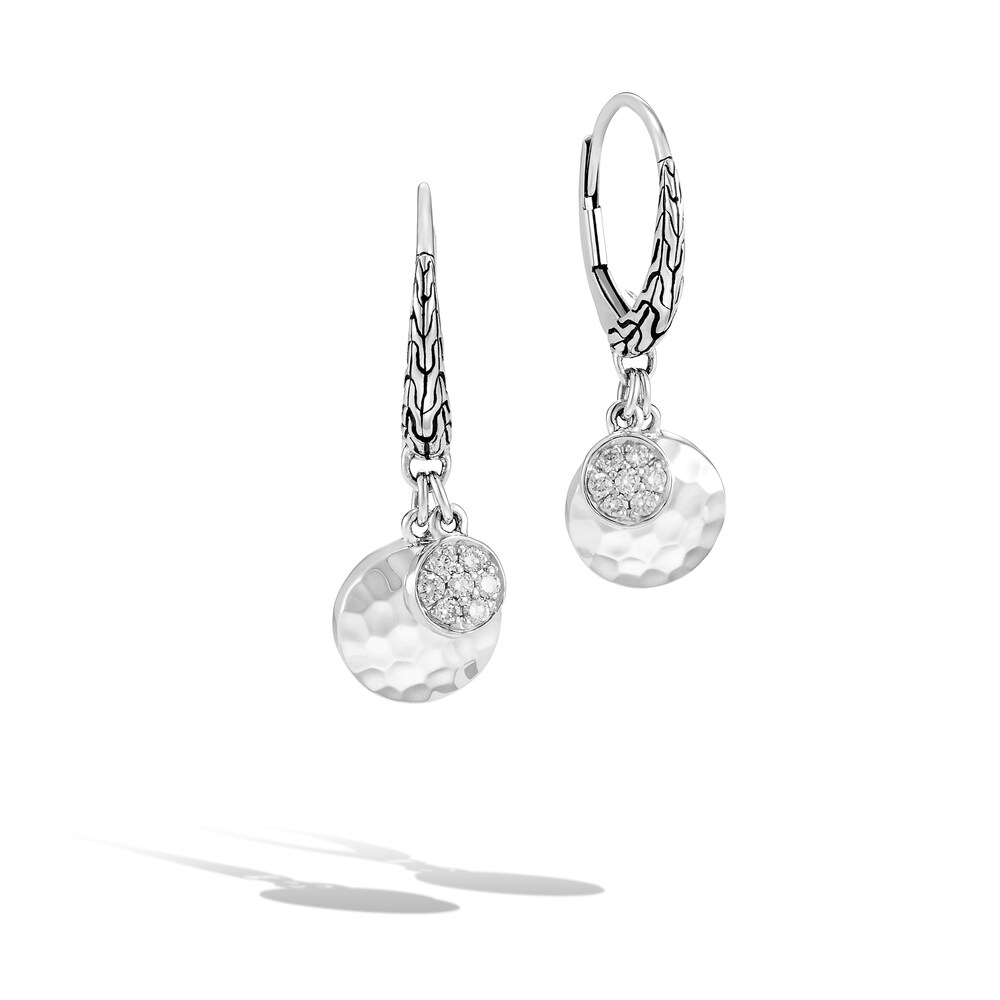 John Hardy Dot Hammered Earrings 1/5 ct tw Diamonds Sterling Silver sNasrUUR John Hardy Dot Hammered Earrings 1/5 ct tw Diamonds Sterling Silver sNasrUUR