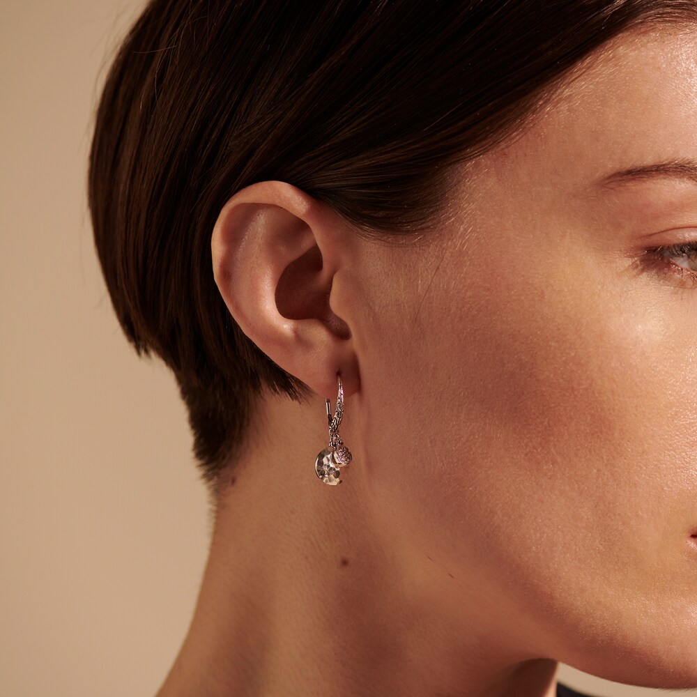 John Hardy Dot Hammered Earrings 1/5 ct tw Diamonds Sterling Silver sNasrUUR John Hardy Dot Hammered Earrings 1/5 ct tw Diamonds Sterling Silver sNasrUUR