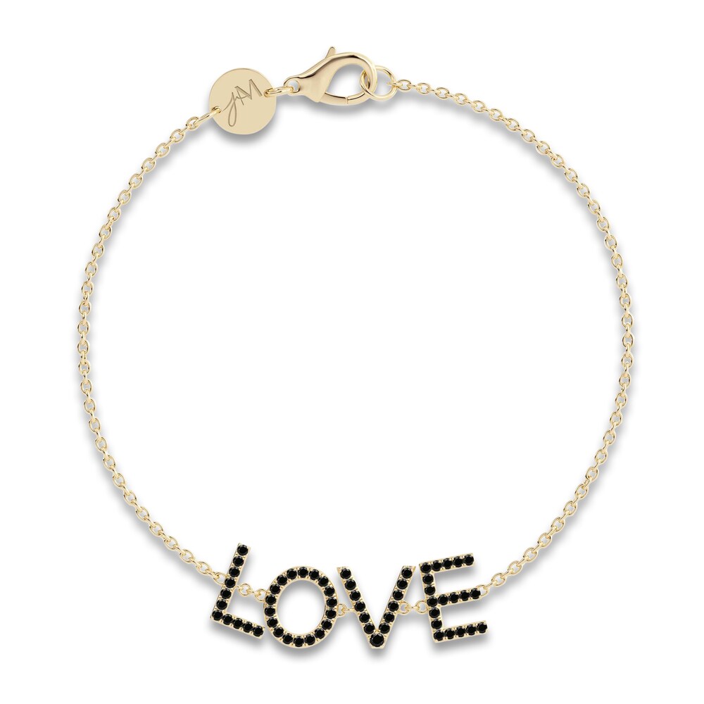 Juliette Maison Black Diamond Station Name Bracelet 1-1/8 ct tw Round 10K Yellow Gold smV2TQDW Juliette Maison Black Diamond Station Name Bracelet 1-1/8 ct tw Round 10K Yellow Gold smV2TQDW