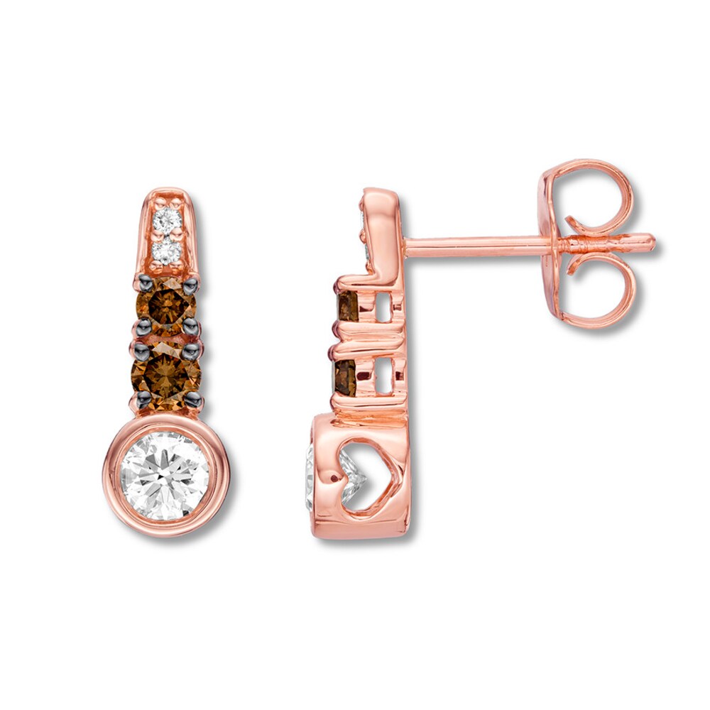 Le Vian Diamond Earrings 5/8 cttw Bezel-set 14K Strawberry Gold t2WLNZce Le Vian Diamond Earrings 5/8 cttw Bezel-set 14K Strawberry Gold t2WLNZce