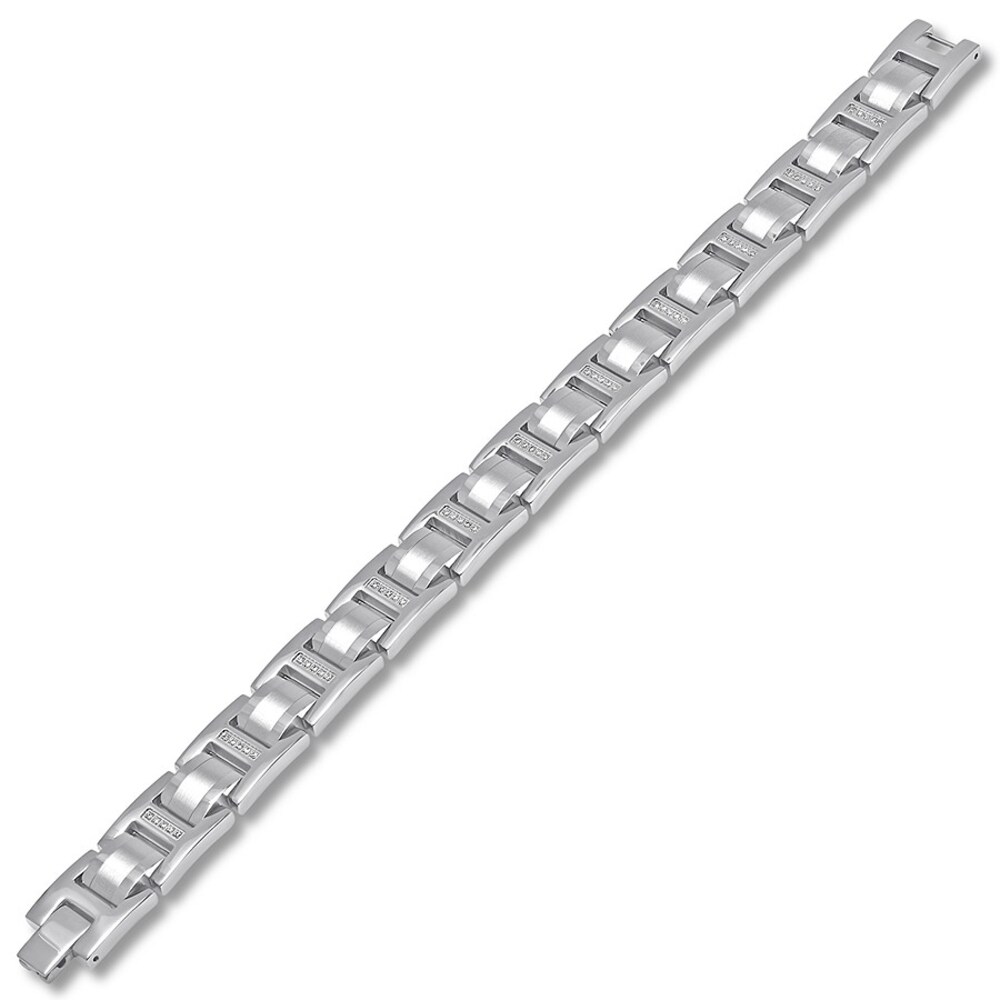 Men\'s Link Bracelet 1/4 ct tw Diamonds Stainless Steel t7cJh7FG Men\'s Link Bracelet 1/4 ct tw Diamonds Stainless Steel t7cJh7FG