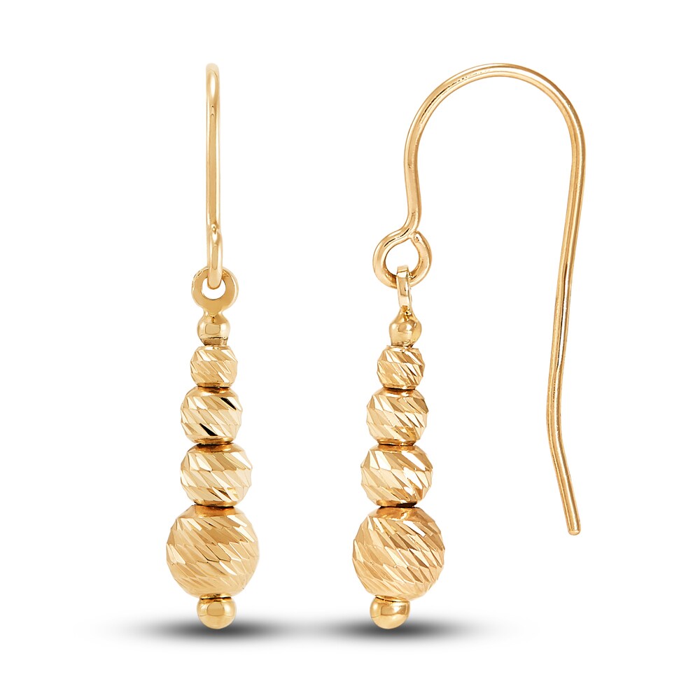 Bead Drop Earrings 14K Yellow Gold tA1SERmX