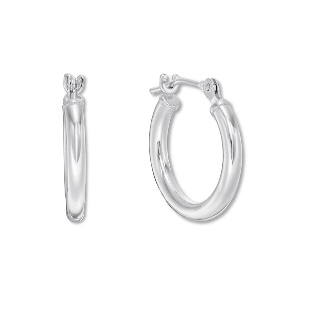 Hoop Earrings 14K White Gold 15mm tTPFMuXm Hoop Earrings 14K White Gold 15mm tTPFMuXm