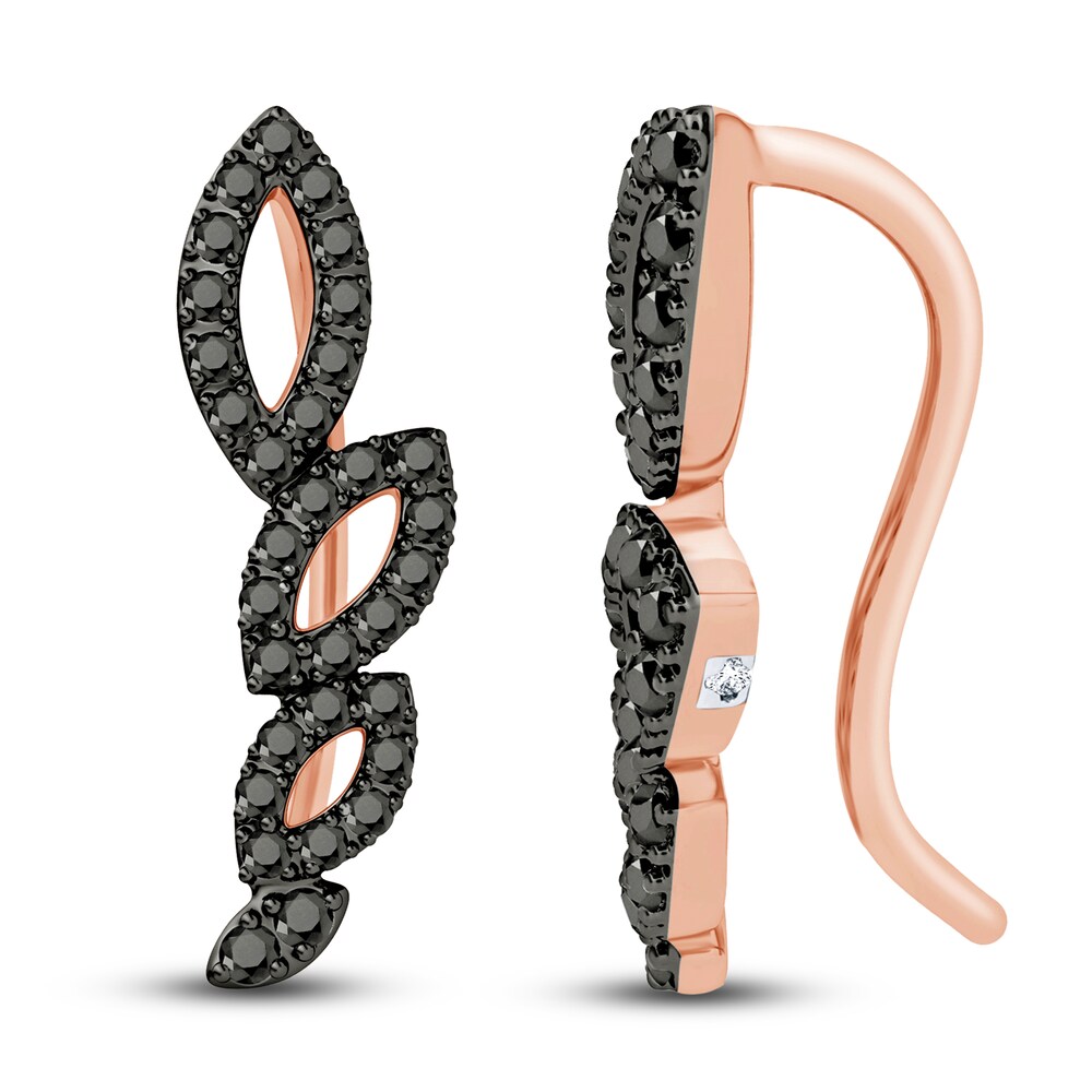 Pnina Tornai Black Diamond Climber Earrings 3/4 ct tw Round 14K Rose Gold tVtgcWYe Pnina Tornai Black Diamond Climber Earrings 3/4 ct tw Round 14K Rose Gold tVtgcWYe