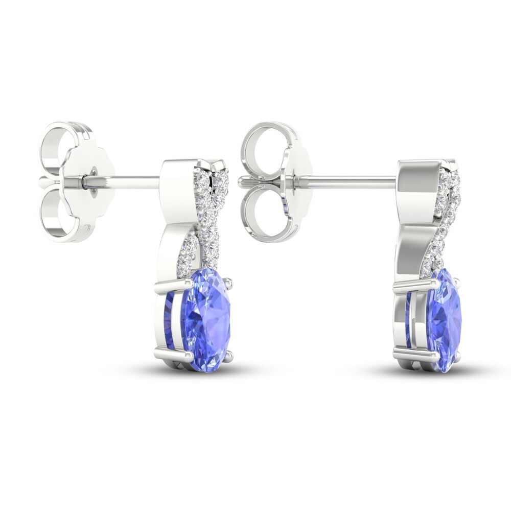 Tanzanite Earrings 1/15 ct tw Diamonds 10K White Gold tfpyN0UB Tanzanite Earrings 1/15 ct tw Diamonds 10K White Gold tfpyN0UB
