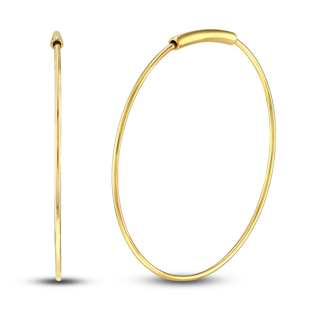 Round Endless Hoop Earrings 14K Yellow Gold 25mm tqypFkWz Round Endless Hoop Earrings 14K Yellow Gold 25mm tqypFkWz