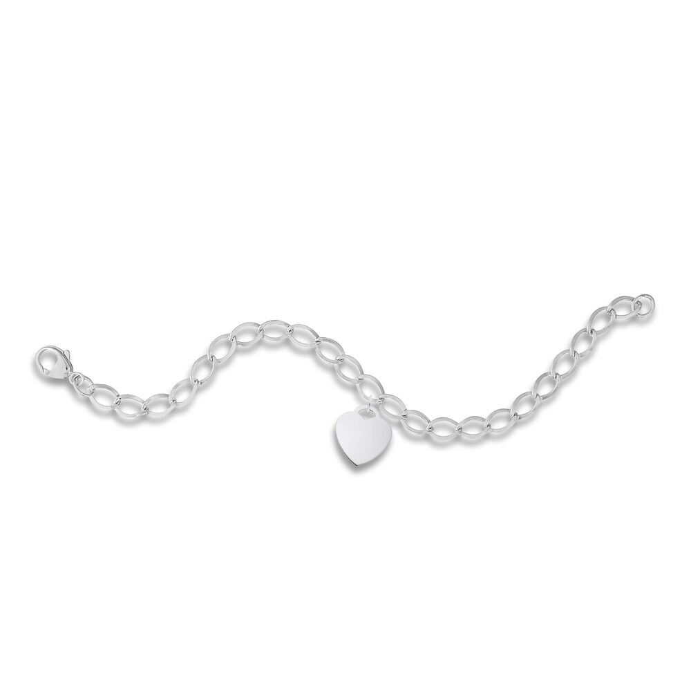 Heart Bracelet Sterling Silver 7\" u1XwGit5 Heart Bracelet Sterling Silver 7\" u1XwGit5