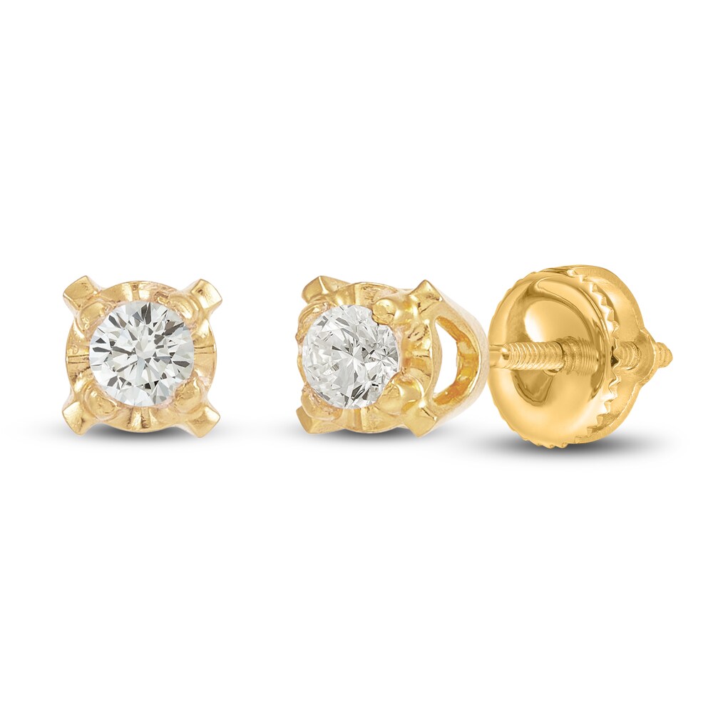 Diamond Stud Earrings 1/20 ct tw Round 14K Yellow Gold u44fpA91 Diamond Stud Earrings 1/20 ct tw Round 14K Yellow Gold u44fpA91