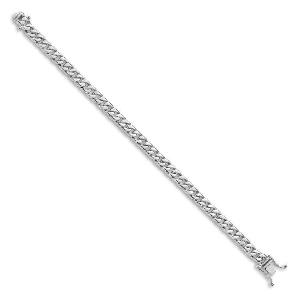 Men\'s Curb Chain Bracelet 14K White Gold 6.8mm 8\" u9o60uGO Men\'s Curb Chain Bracelet 14K White Gold 6.8mm 8\" u9o60uGO
