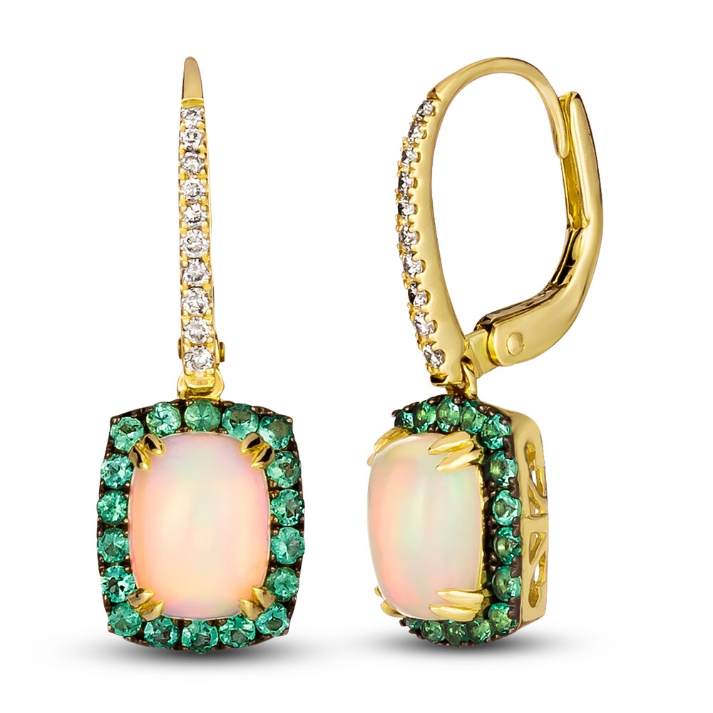 Le Vian Natural Opal & Natural Emerald Earring 1/8 ct tw Diamonds 14K Honey Gold uQEgJpYH Le Vian Natural Opal & Natural Emerald Earring 1/8 ct tw Diamonds 14K Honey Gold uQEgJpYH