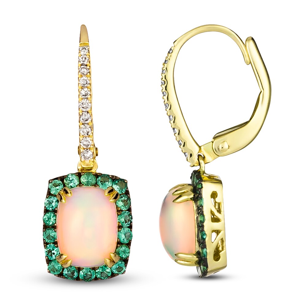 Le Vian Natural Opal & Natural Emerald Earring 1/8 ct tw Diamonds 14K Honey Gold uQEgJpYH Le Vian Natural Opal & Natural Emerald Earring 1/8 ct tw Diamonds 14K Honey Gold uQEgJpYH