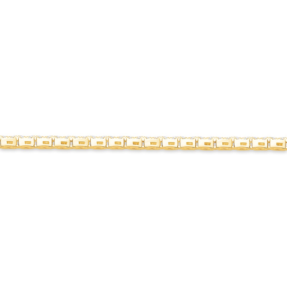 Diamond Bracelet 2 ct tw Round 14K Yellow Gold uW46BLfu