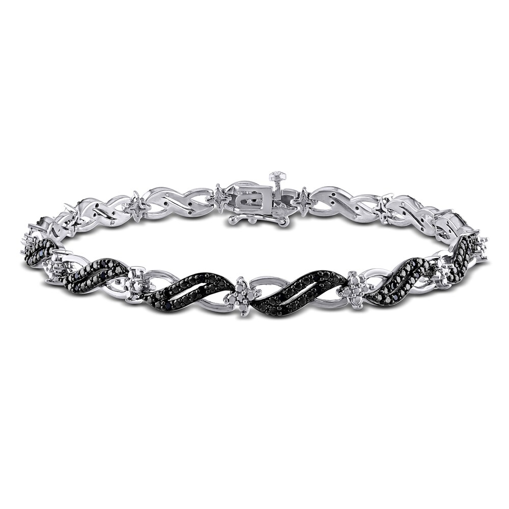 Black Diamond Tennis Bracelet 1/4 ct tw Round Sterling Silver 7" ud7Ro35v Black Diamond Tennis Bracelet 1/4 ct tw Round Sterling Silver 7" ud7Ro35v