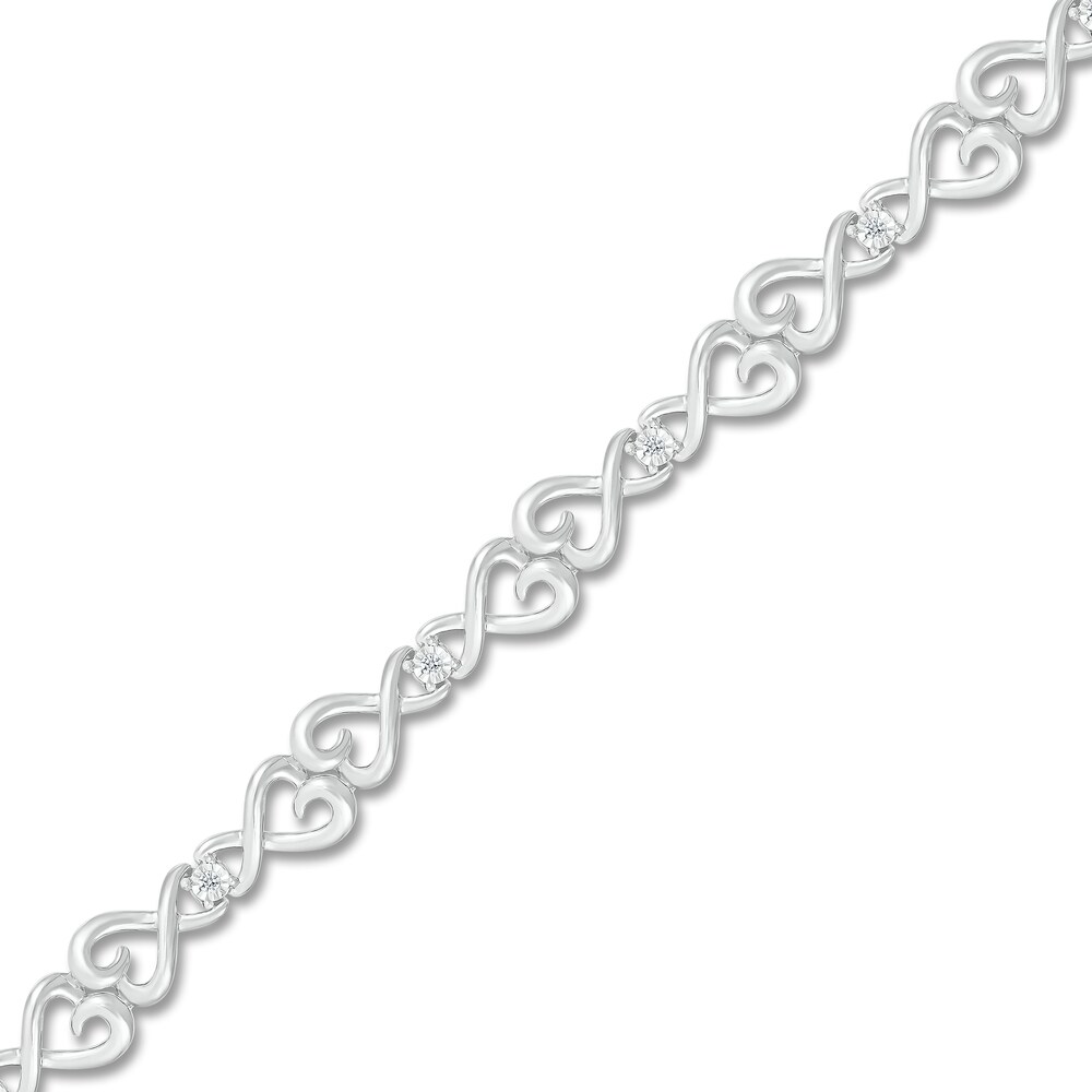 Diamond Bracelet 1/10 ct tw Round-cut Sterling Silver ue5UUt0f Diamond Bracelet 1/10 ct tw Round-cut Sterling Silver ue5UUt0f