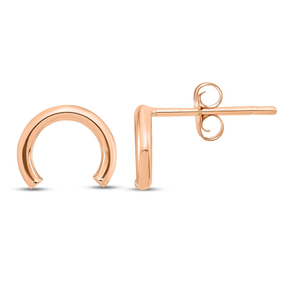 U Shape Tube Stud Earrings 14K Rose Gold ujMe1xps U Shape Tube Stud Earrings 14K Rose Gold ujMe1xps