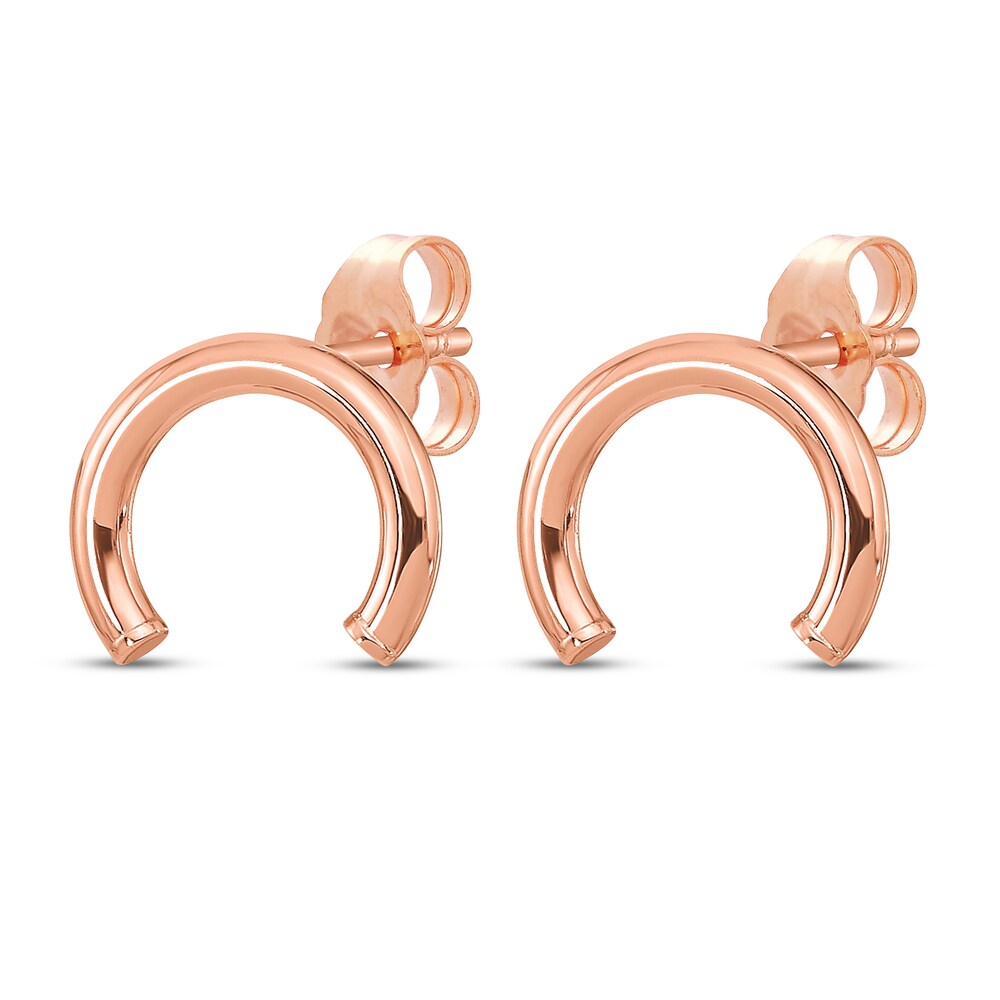 U Shape Tube Stud Earrings 14K Rose Gold ujMe1xps U Shape Tube Stud Earrings 14K Rose Gold ujMe1xps