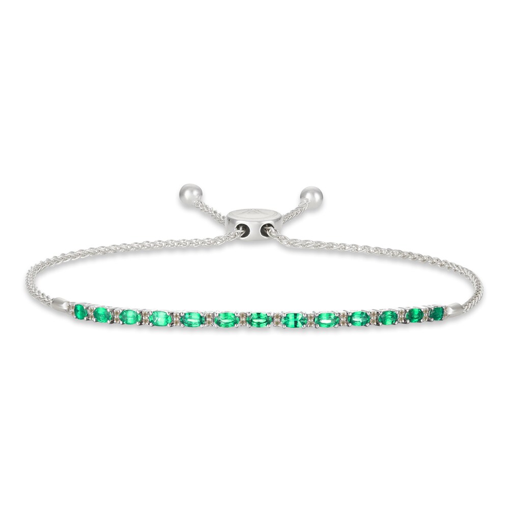 Le Vian Natural Emerald Bolo Bracelet 1/5 ct tw Diamonds 14K Vanilla Gold us2yOdos Le Vian Natural Emerald Bolo Bracelet 1/5 ct tw Diamonds 14K Vanilla Gold us2yOdos