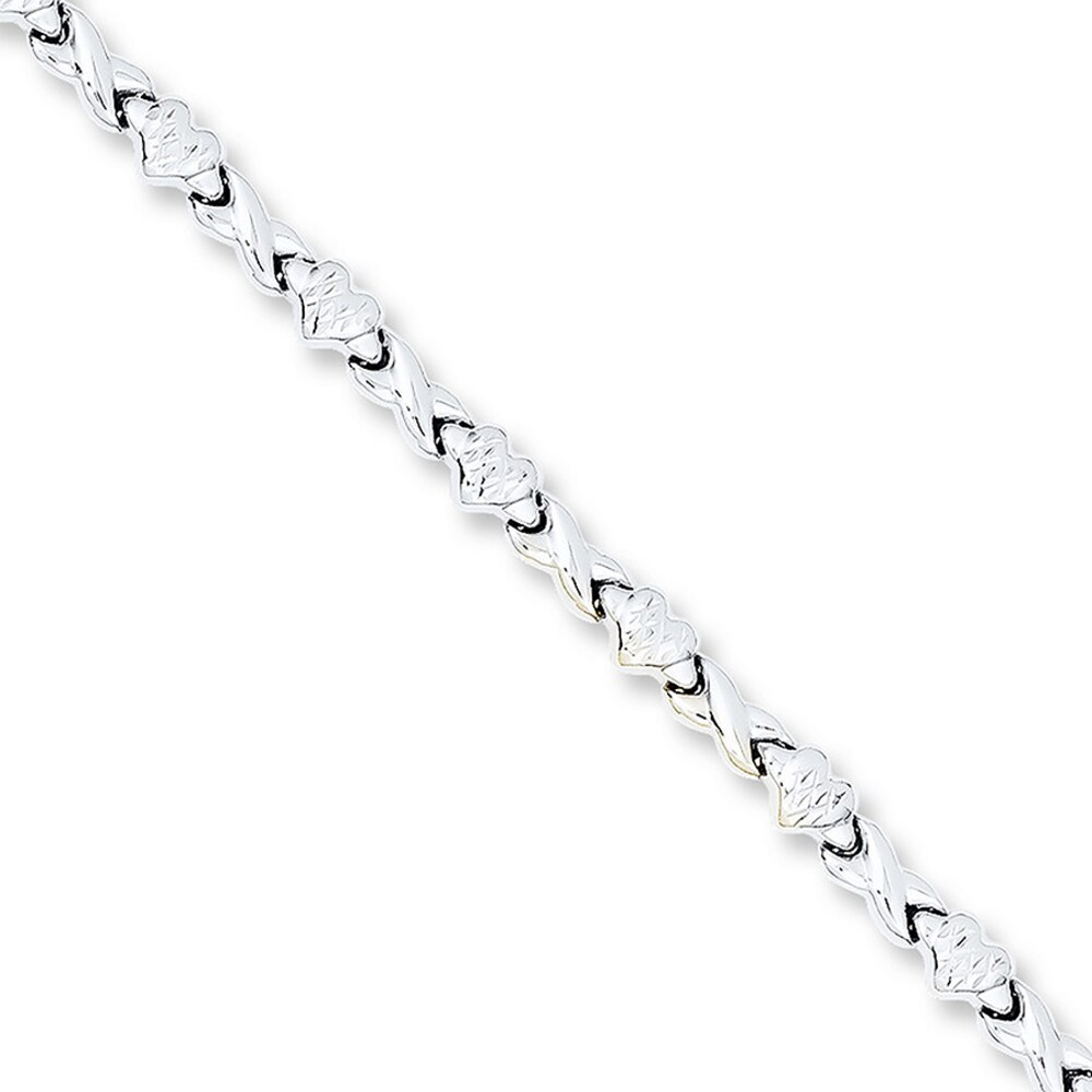 Heart Bracelet 14K White Gold utBcwkqo Heart Bracelet 14K White Gold utBcwkqo