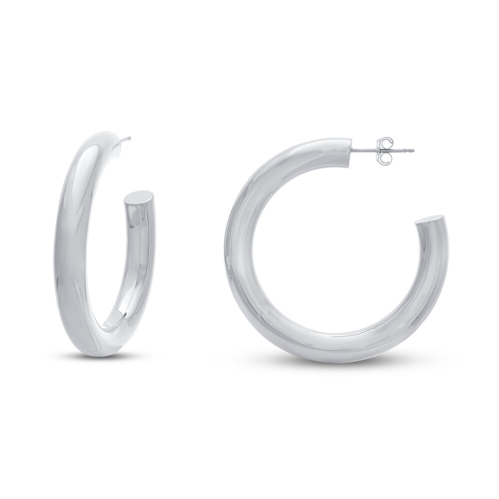 Open Hoop Earrings 14K White Gold uv1en7uA Open Hoop Earrings 14K White Gold uv1en7uA