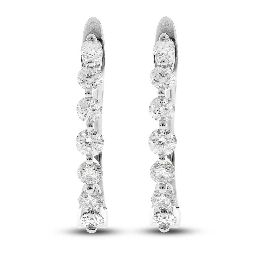 Diamond Earrings 7/8 ct tw Round 14K White Gold v082V6JH Diamond Earrings 7/8 ct tw Round 14K White Gold v082V6JH