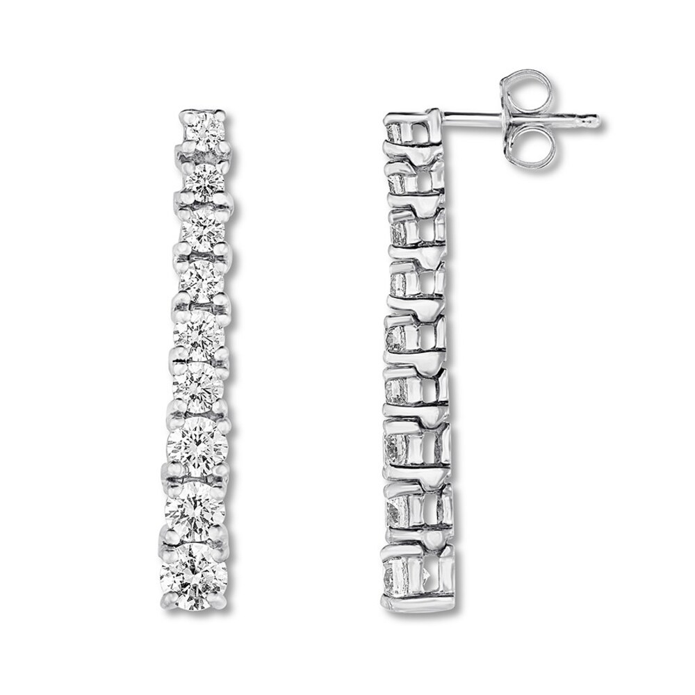 Diamond Earrings 1-5/8 ct tw Round-cut 14K White Gold v3c3OiNT Diamond Earrings 1-5/8 ct tw Round-cut 14K White Gold v3c3OiNT