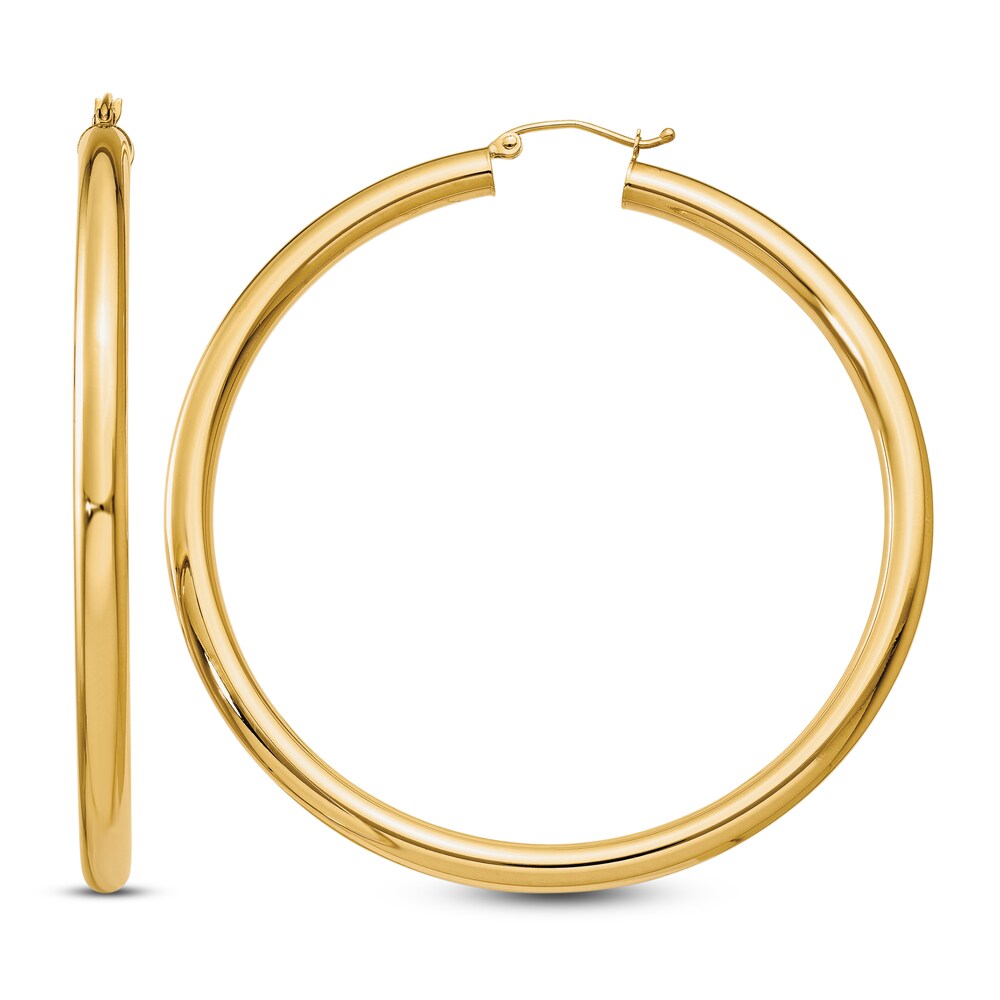 Hoop Earrings 14K Yellow Gold vB3NIB2c Hoop Earrings 14K Yellow Gold vB3NIB2c