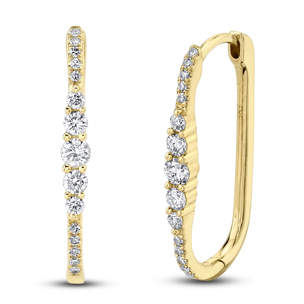 Shy Creation Diamond Oval Hoop Earrings 1/4 ct tw Round 14K Yellow Gold SC55022231H0.80 vWRAQt6k Shy Creation Diamond Oval Hoop Earrings 1/4 ct tw Round 14K Yellow Gold SC55022231H0.80 vWRAQt6k
