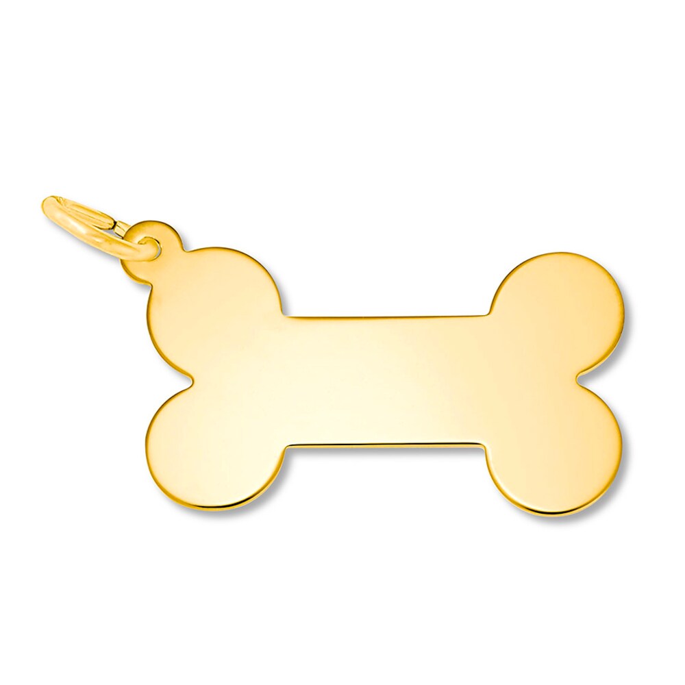 Dog Bone Charm 14K Yellow Gold vWkMruiN Dog Bone Charm 14K Yellow Gold vWkMruiN
