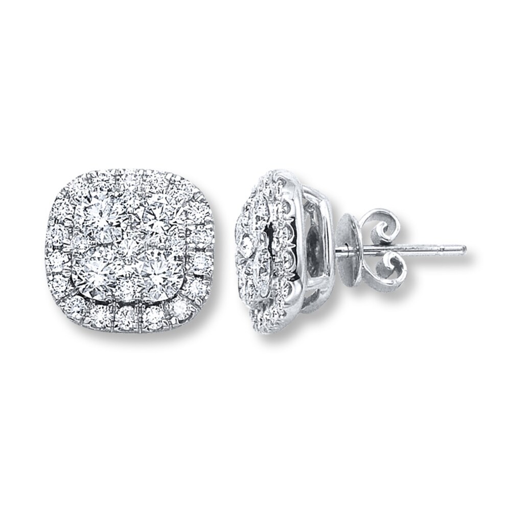 Diamond Earrings 2 ct tw Round-cut 14K White Gold 11mm (I/2) vufwe7Jg Diamond Earrings 2 ct tw Round-cut 14K White Gold 11mm (I/2) vufwe7Jg