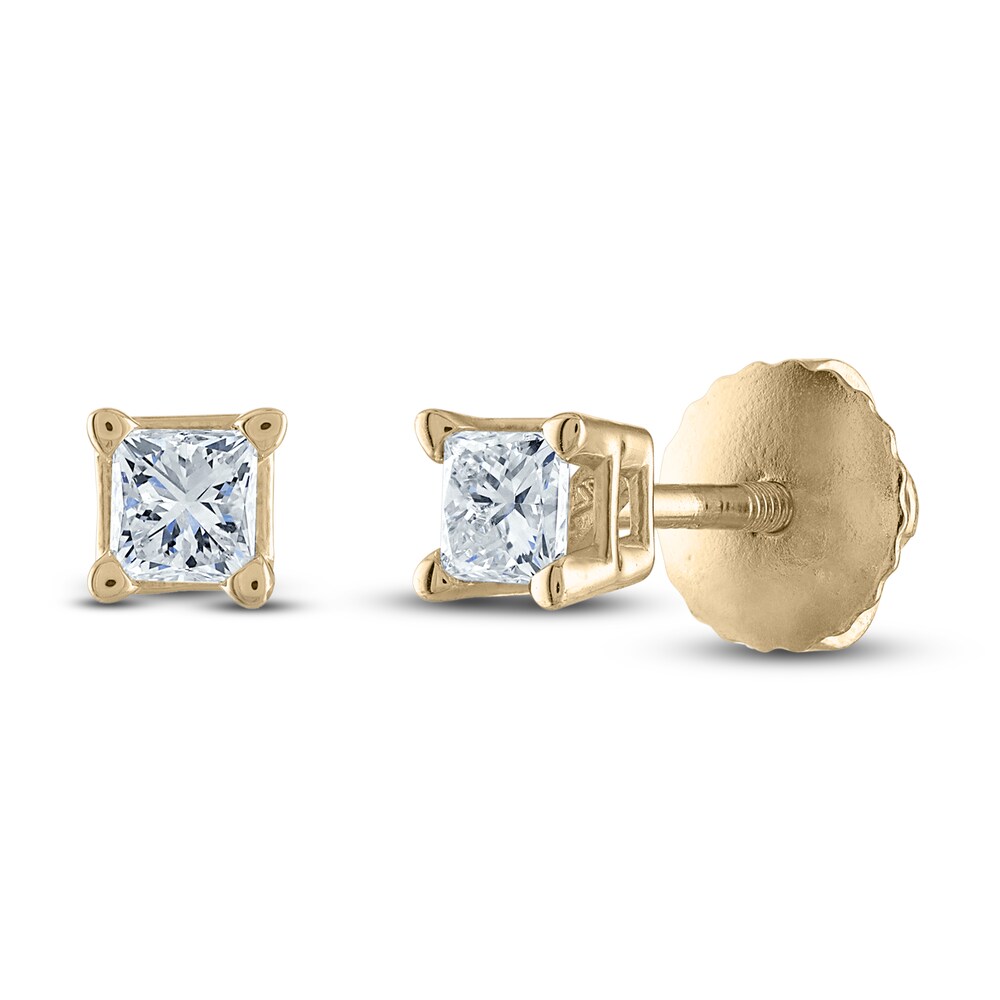 Diamond Solitaire Stud Earrings 1/4 ct tw Princess 14K Yellow Gold (I1/I) vzGgYzS0 Diamond Solitaire Stud Earrings 1/4 ct tw Princess 14K Yellow Gold (I1/I) vzGgYzS0